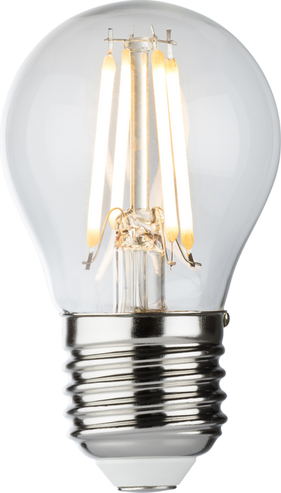 230V 4W LED ES Clear Golf Ball Filament Lamp 2700K Dimmable