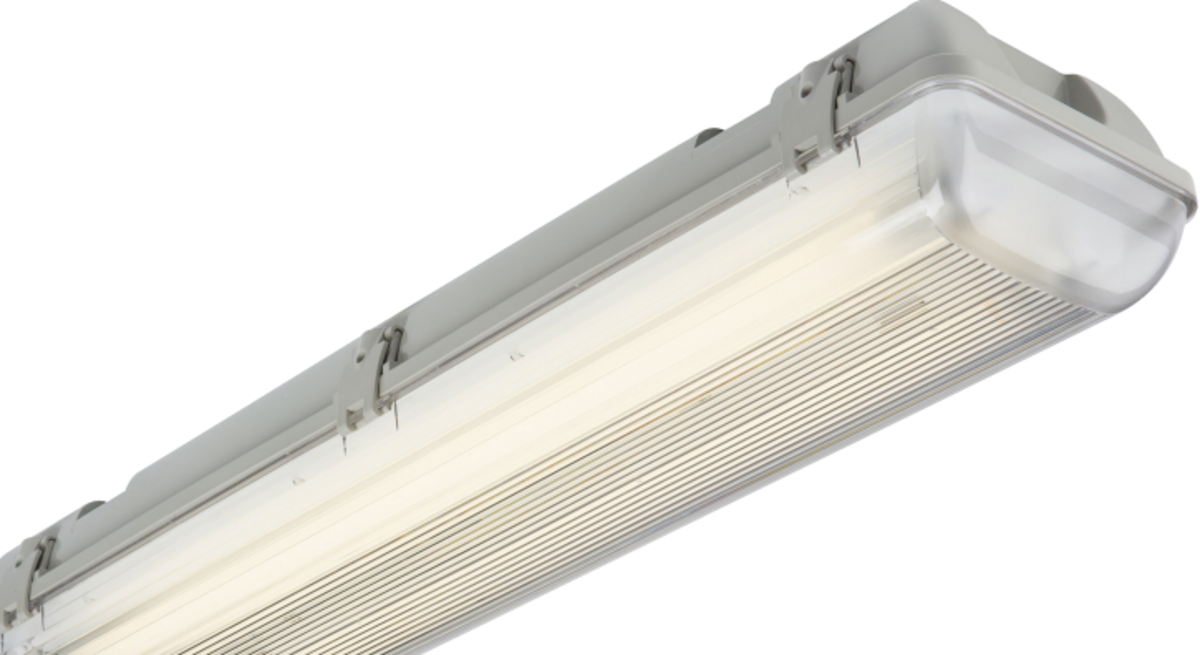 230V IP65 2x70W 6ft Twin HF Non-Corrosive Fluorescent Fitting with Emergency