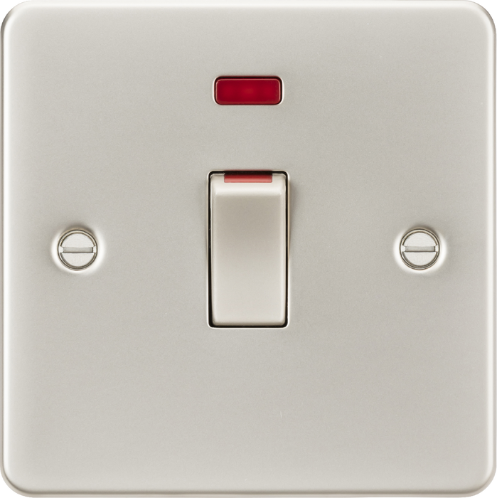 45A DP Switch with Neon (1G size) - Pearl