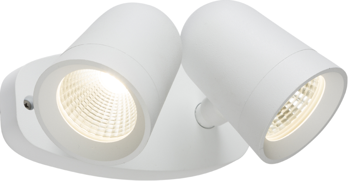 230V IP65 18W LED White Twin Spot Floodlight