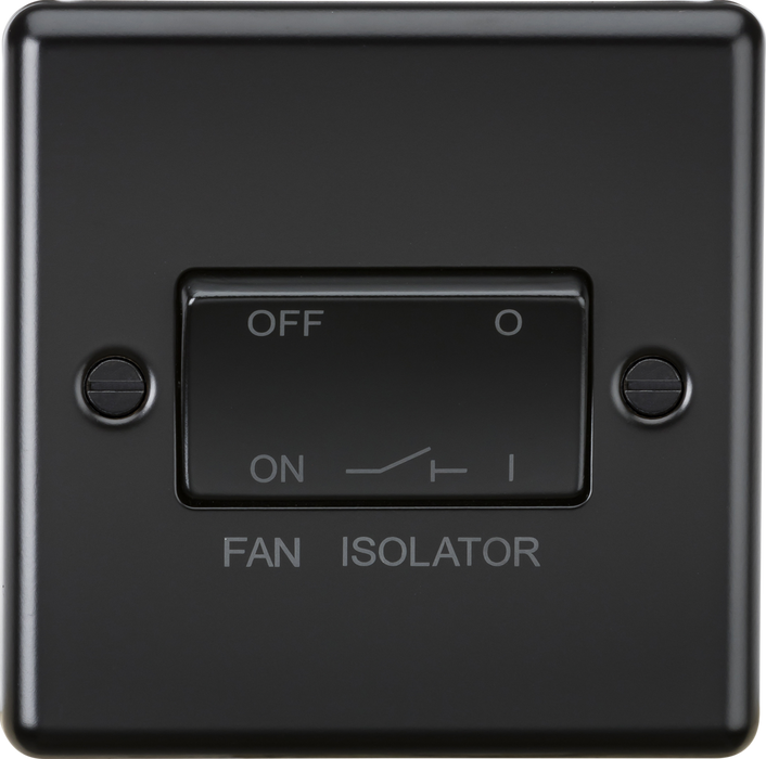 10AX Fan Isolator Switch - Matt Black