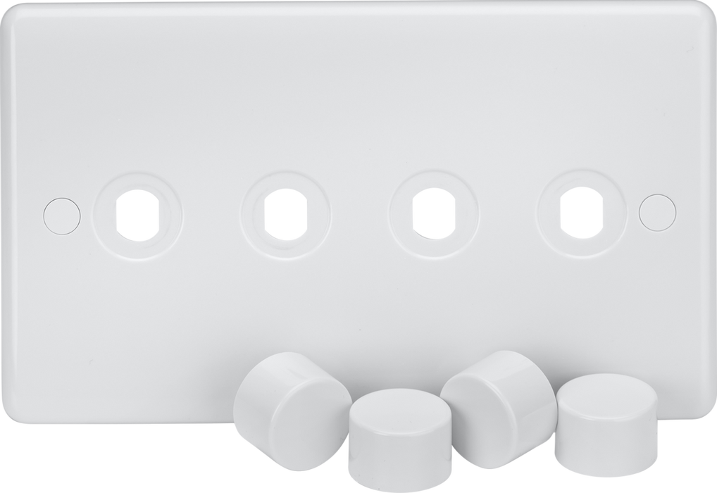 4G Dimmer Plate with Matching Dimmer Caps