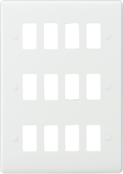 Curved edge 12G grid faceplate