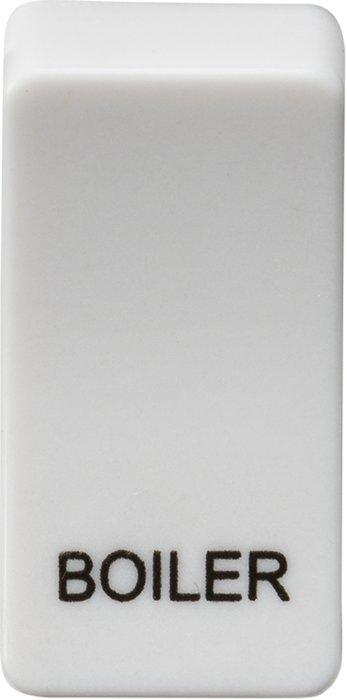 Switch cover "marked BOILER" - white