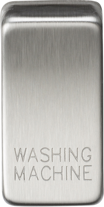 Switch cover "marked WASHING MACHINE" - brushed chrome