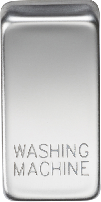 Switch cover "marked WASHING MACHINE" - polished chrome