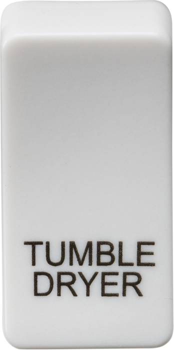 Switch cover "marked TUMBLE DRYER" - white