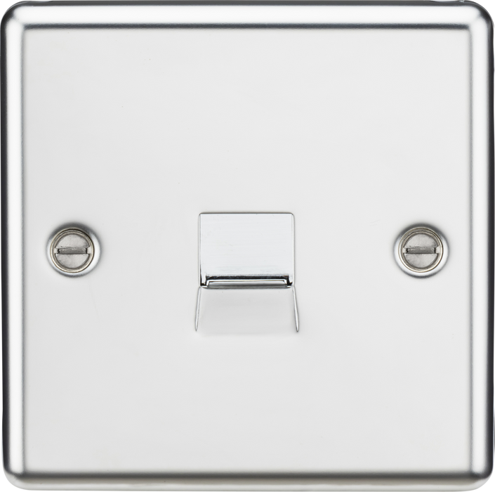 Telephone Extension Outlet - Rounded Edge Polished Chrome