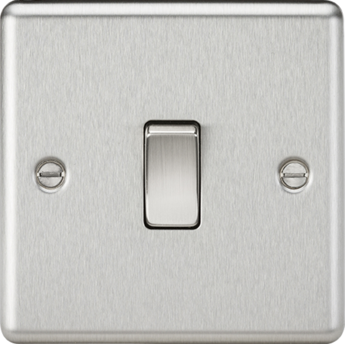 10AX 1G Intermediate Switch - Rounded Edge Brushed Chrome