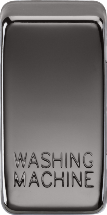 Switch cover "marked WASHING MACHINE" - black nickel