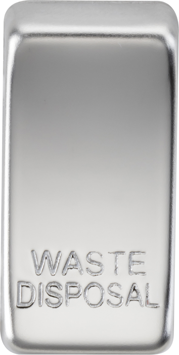 Switch cover "marked WASTE DISPOSAL" - polished chrome