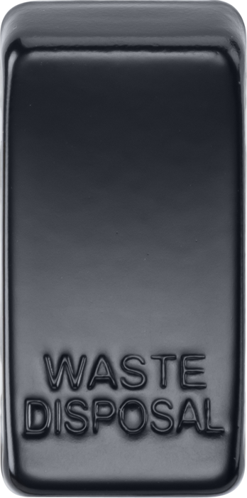 Switch cover "marked WASTE DISPOSAL" - matt black