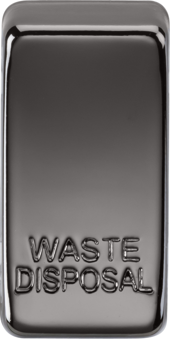 Switch cover "marked WASTE DISPOSAL" - black nickel