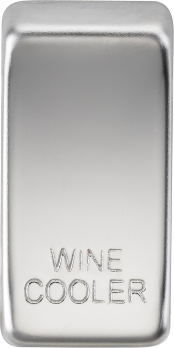 Switch cover "marked WINE COOLER" - polished chrome