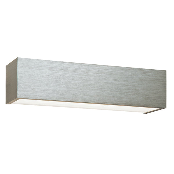 Shale CCT 1lt Wall - Brushed silver anodised & frosted glass - 46395