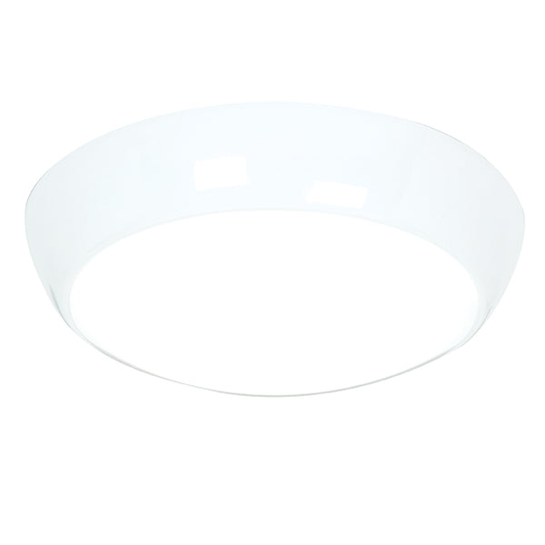 Vigor LED 1lt Flush - Gloss white & opal pc - 46428