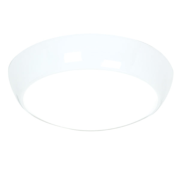 Vigor LED 1lt Flush - Gloss white & opal pc - 46429