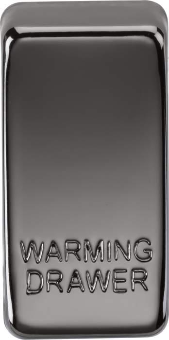 Switch cover "marked WARMING DRAWER" - black nickel