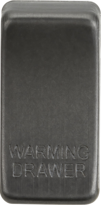 Switch cover "marked WARMING DRAWER" - smoked bronze