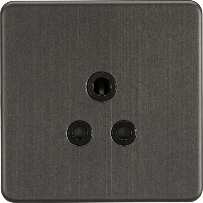 Screwless 5A Unswitched Socket - Smoked Bronze