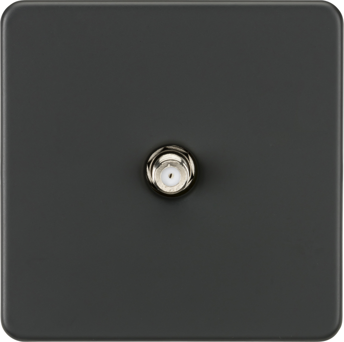 Screwless 1G SAT TV Outlet (Non-Isolated) - Anthracite