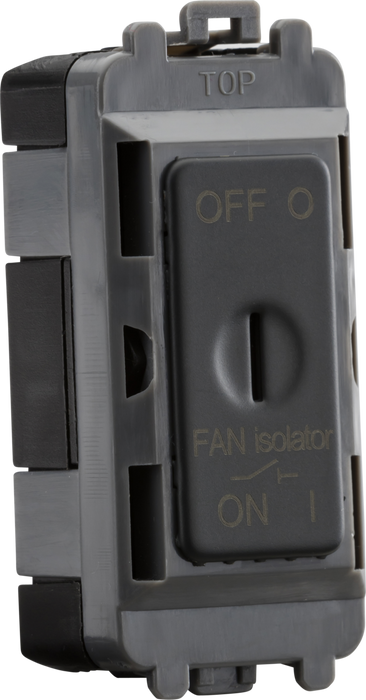 10A Fan Isolator Key Switch Module - anthracite