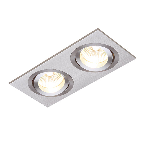 Tetra 2lt Recessed - Brushed silver anodised - 52404