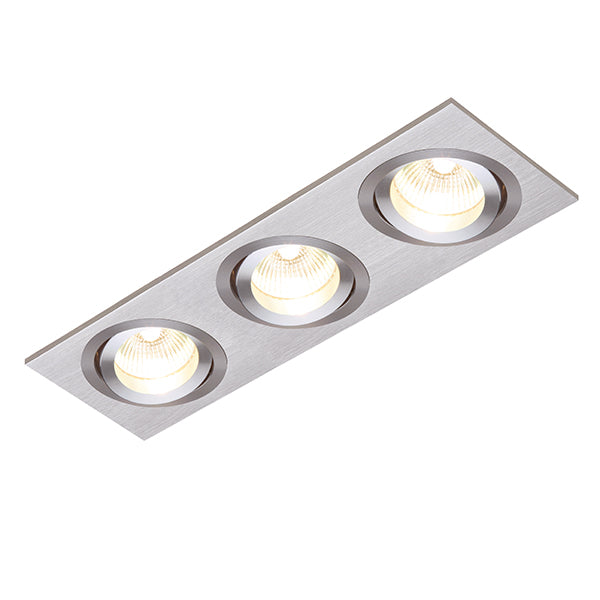 Tetra 3lt Recessed - Brushed silver anodised - 52405