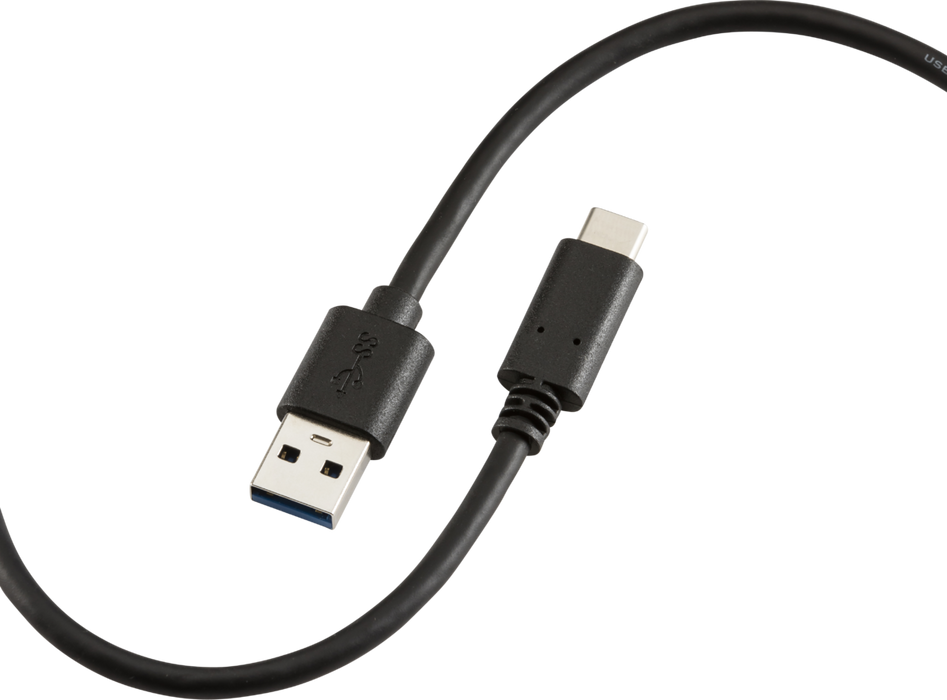 1.5m 60W USB-A to USB-C Cable - Black