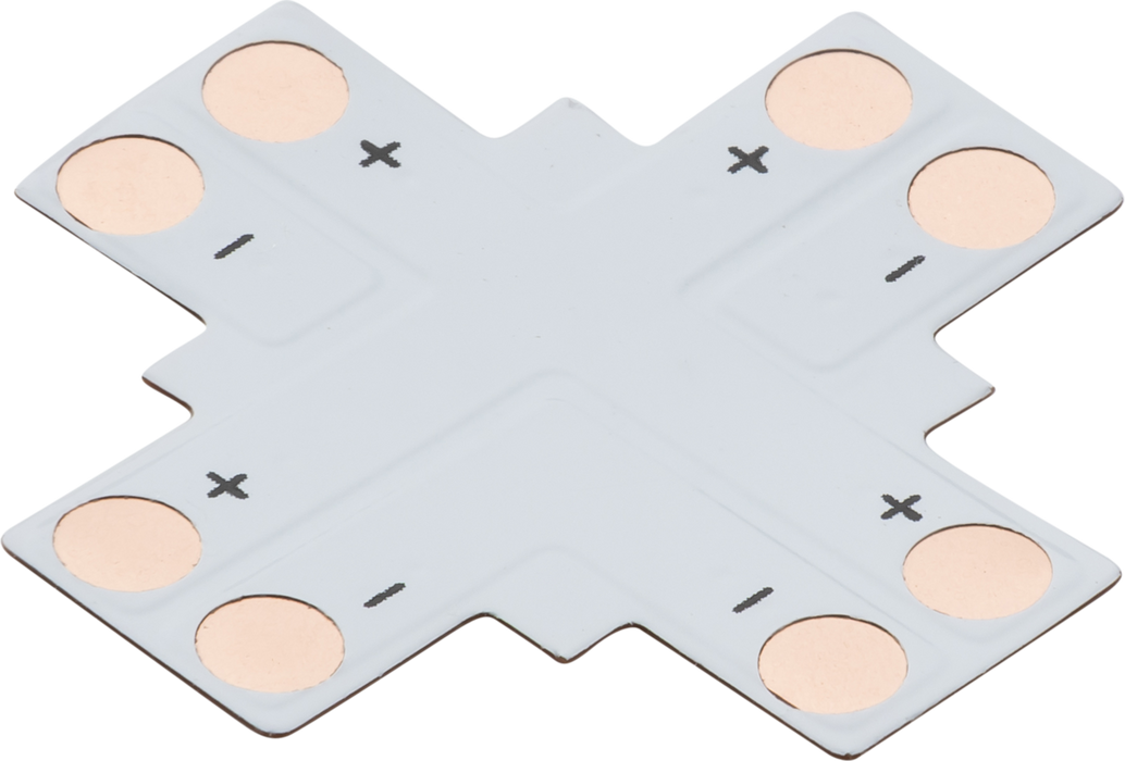 12V / 24V LED flex 4-way X-connector - Single Colour