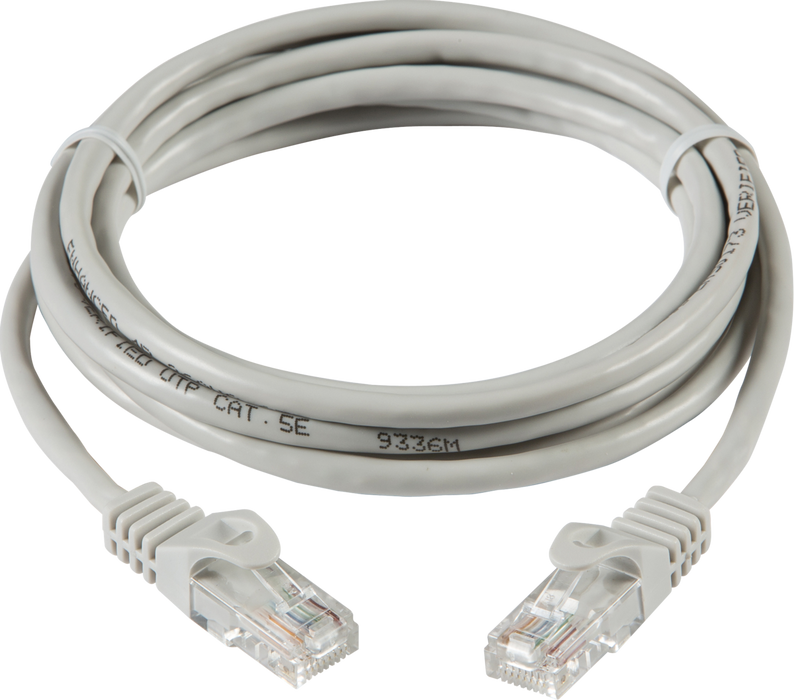 1m UTP CAT5e Networking Cable - Grey