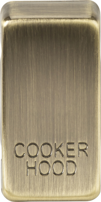 Switch cover "marked COOKER HOOD" - antique brass