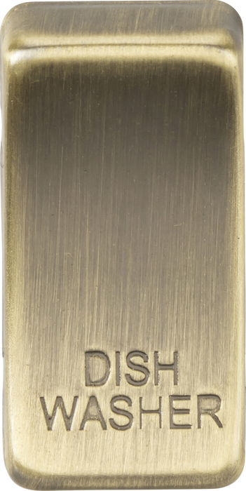 Switch cover "marked DISHWASHER" - antique brass