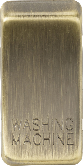 Switch cover "marked WASHING MACHINE" - antique brass