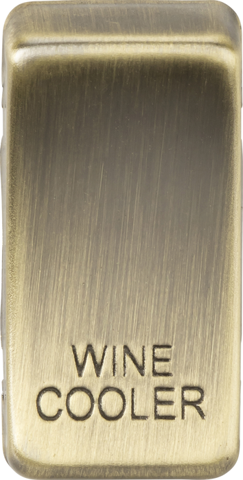 Switch cover "marked WINE COOLER" - antique brass