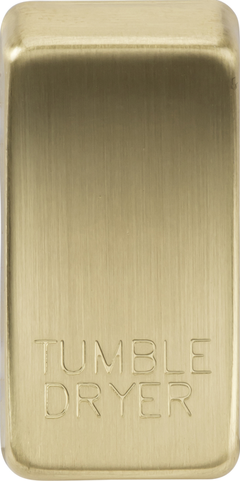 Switch cover "marked TUMBLE DRYER" - brushed brass