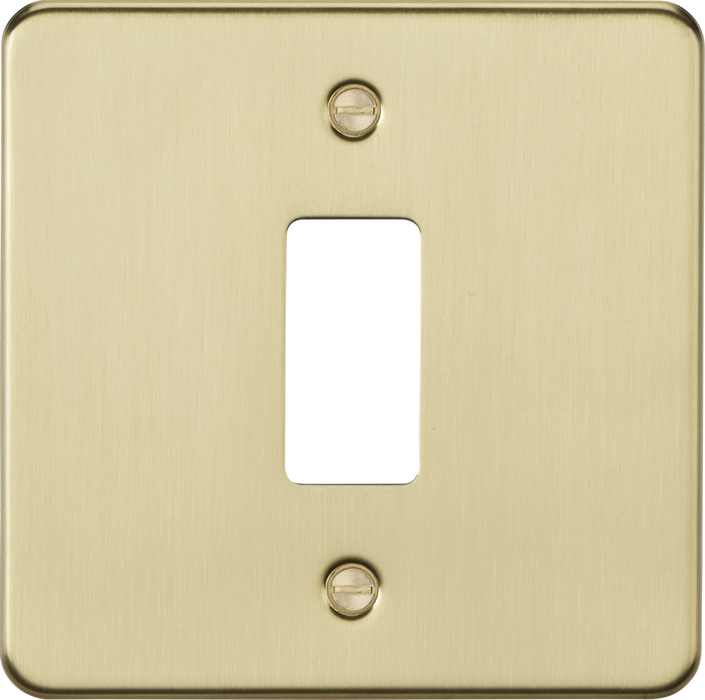 1G grid faceplate - brushed brass