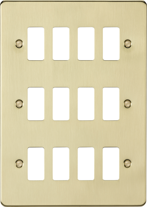 12G grid faceplate - brushed brass