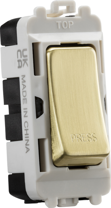 20AX 2 way retractive SP module (marked PRESS) - brushed brass