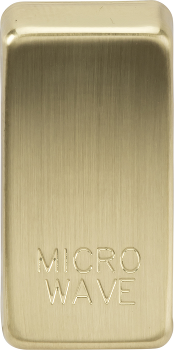 Switch cover "marked MICROWAVE" - brushed brass