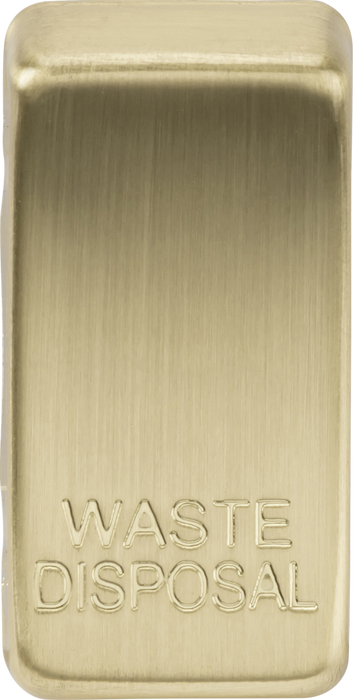 Switch cover "marked WASTE DISPOSAL" - brushed brass