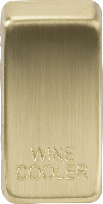 Switch cover "marked WINE COOLER" - brushed brass