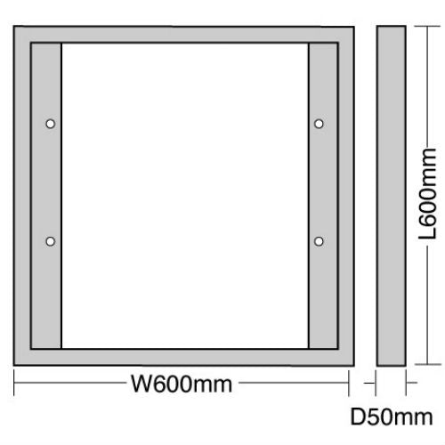 Surface Mounting Kit for 595x595 LED Panels - Steel City Lighting