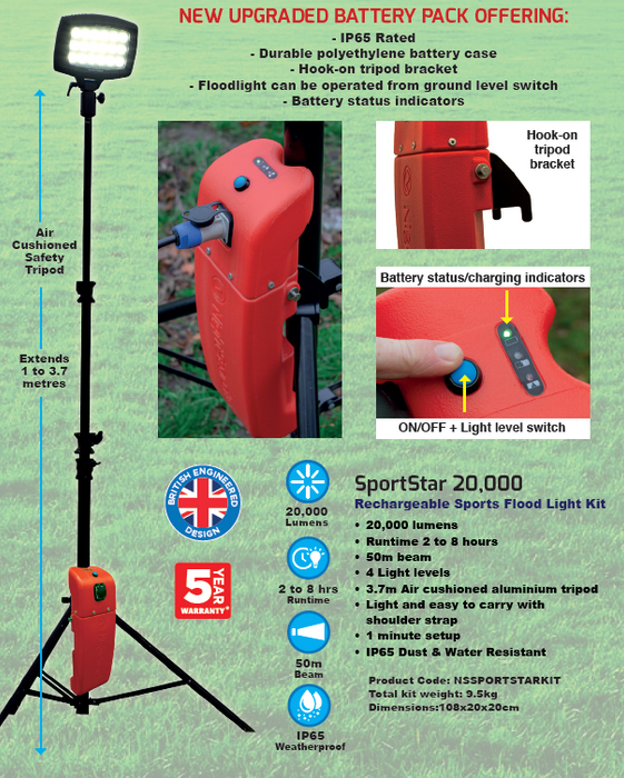 SportStar – The Most Powerful Rechargeable Portable Sports Light Available