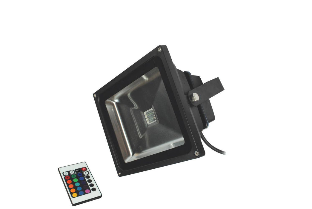 30 Watt 2,400lm LED RGB Colour Change Floodlight C/W Remote Control - Steel City Lighting