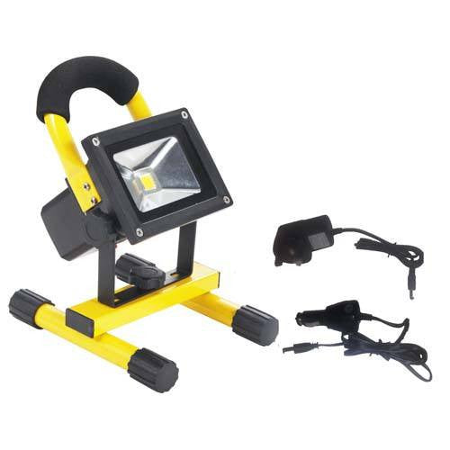 10 Watt 700lm Rechargeable LED Floodlight on Stand - Steel City Lighting
