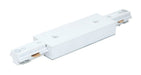 White Single Circuit Track Central Connector - Steel City Lighting